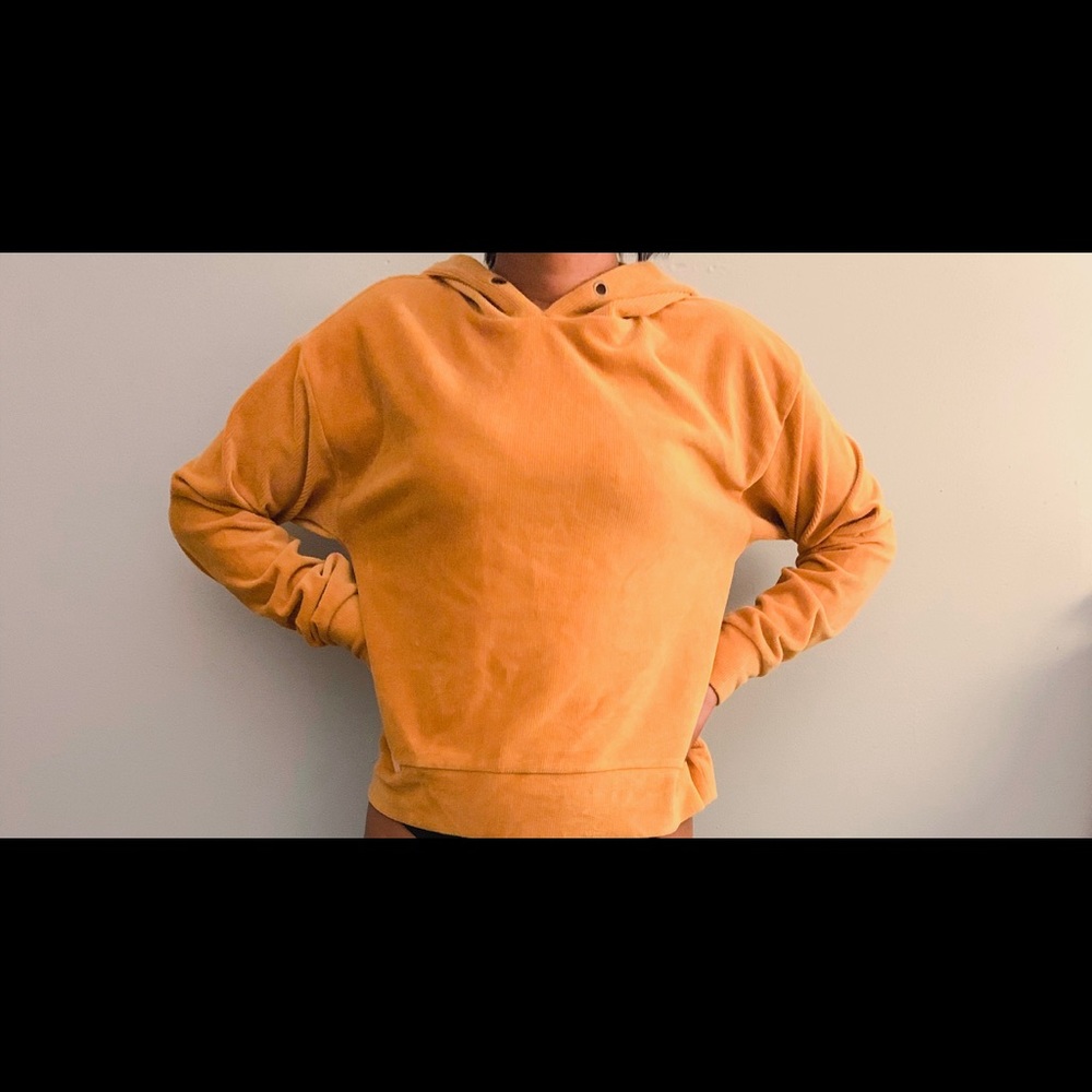 Mustard Yellow corduroy hoodie
